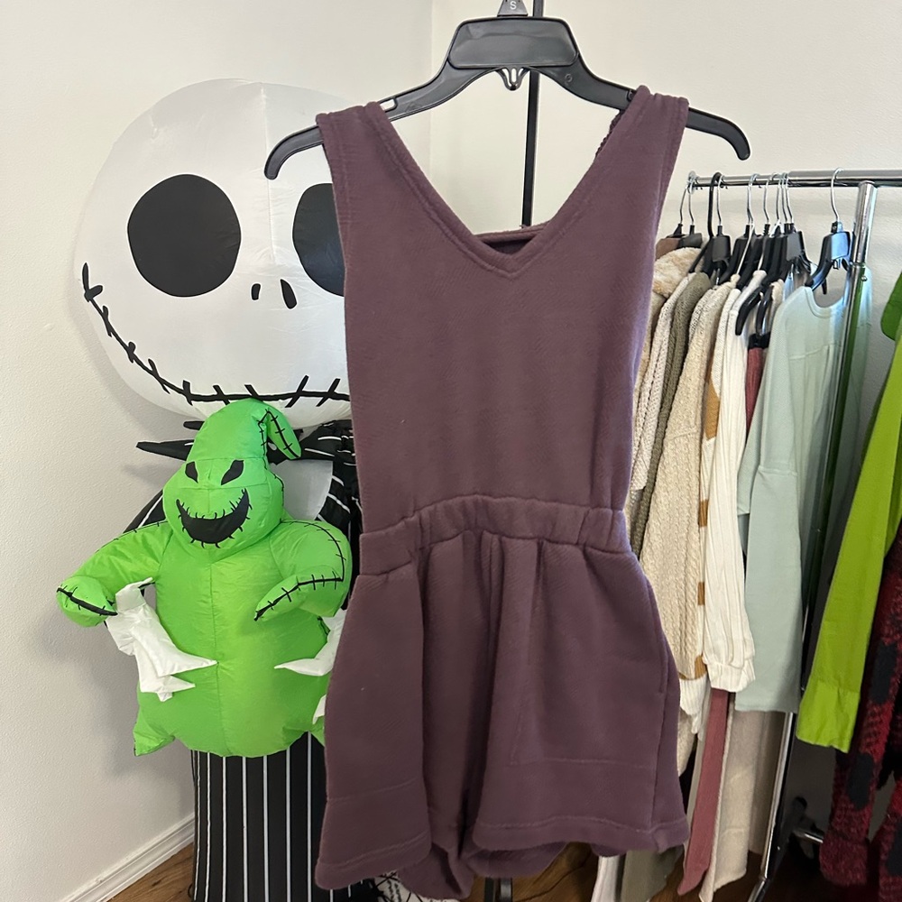 Free People Purple Hooded Romper - Picture 2 of 4